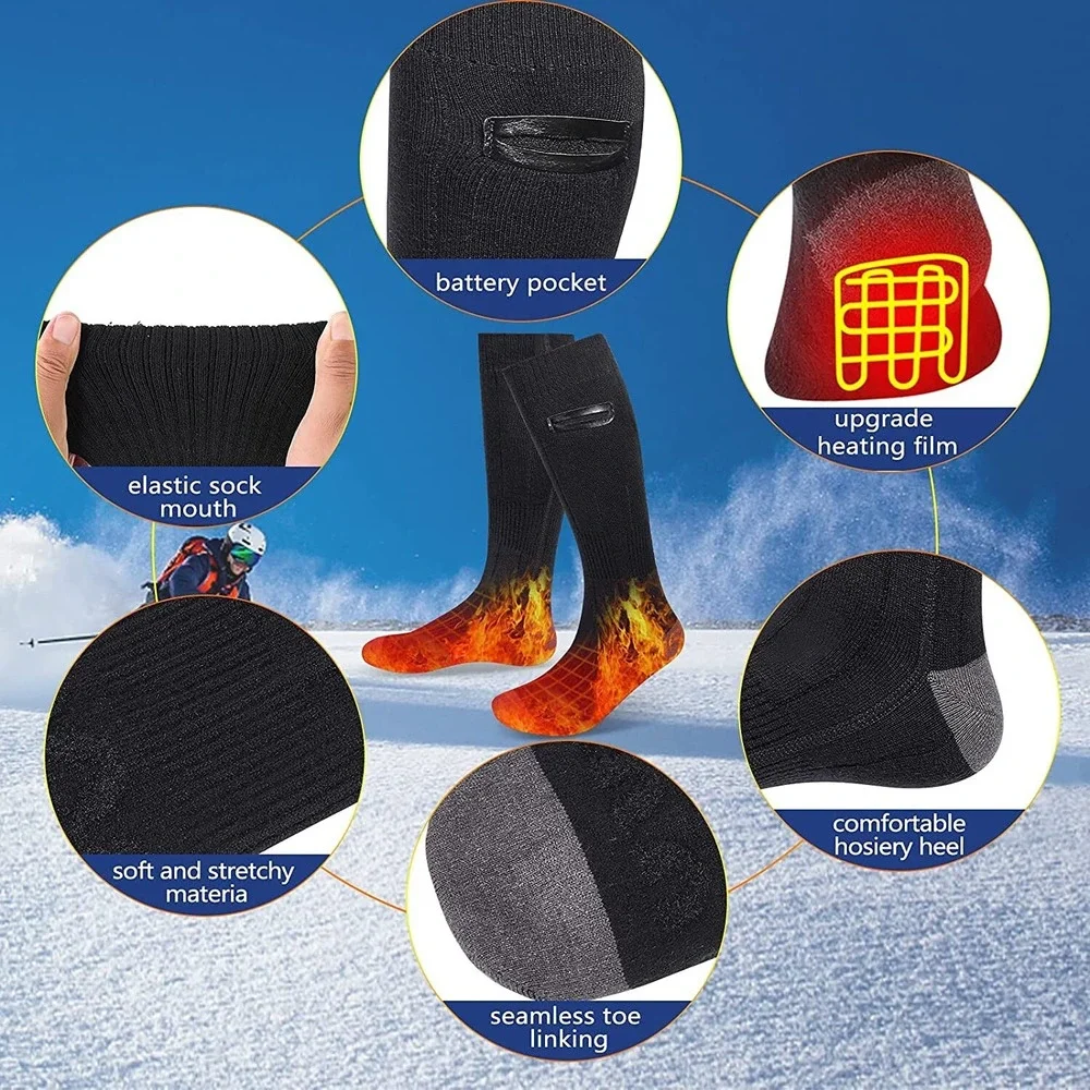 Forlike Electric Heated Socks for Men Women, Unisex Foot Warmers
